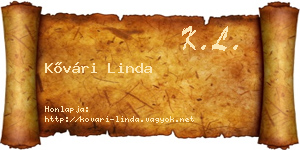 Kővári Linda névjegykártya